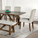 Losone Dining Table Set with Bench Rustic - U&U Home Budget Furniture (Carteret, NJ)