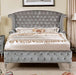 Alzir Gray & Black Queen & E.King Bed - U&U Home Budget Furniture (Carteret, NJ)