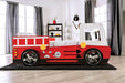 FIERSTALL Twin Bed, Red - U&U Home Budget Furniture (Carteret, NJ)