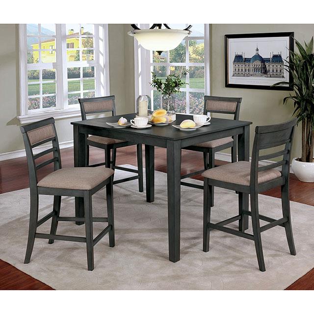 Fafnir 5 & 7 Piece Counter Ht Table Set - U&U Home Budget Furniture (Carteret, NJ)