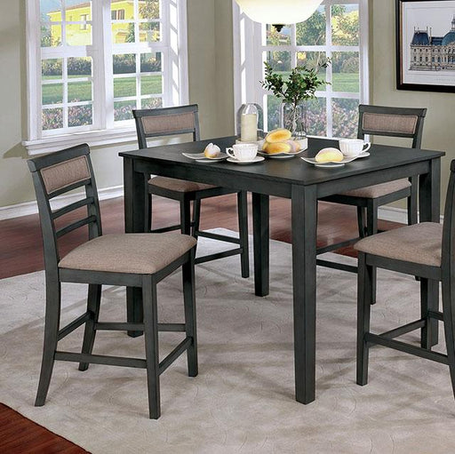 Fafnir 5 & 7 Piece Counter Ht Table Set - U&U Home Budget Furniture (Carteret, NJ)