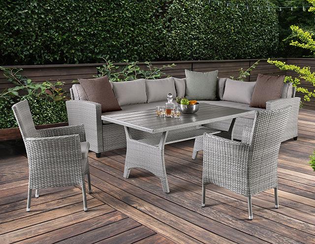Kimara 3 & 5 Piece. Patio Dining Set - U&U Home Budget Furniture (Carteret, NJ)