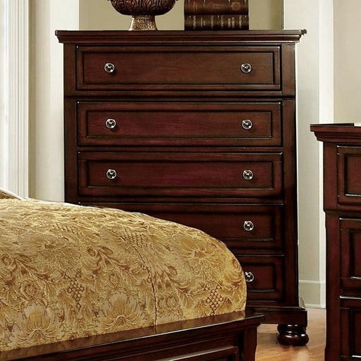 NORTHVILLE Dark Cherry Chest - U&U Home Budget Furniture (Carteret, NJ)