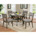 Leeds Gray Round Dining Table - U&U Home Budget Furniture (Carteret, NJ)