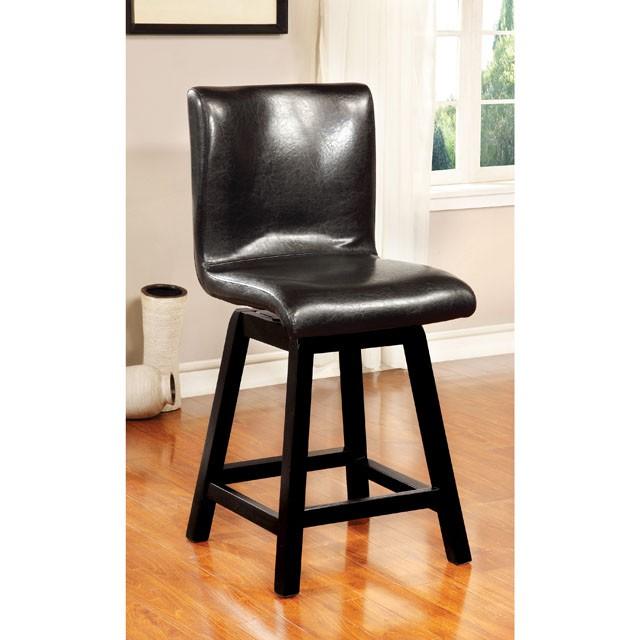 HURLEY Black Counter Ht. Chair (2/CTN) - U&U Home Budget Furniture (Carteret, NJ)