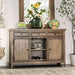 Patience Rustic Natural Tone Server - U&U Home Budget Furniture (Carteret, NJ)