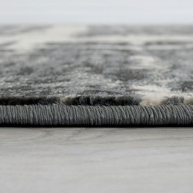 Kozlu Gray/Beige 5' X 7' Area Rug - U&U Home Budget Furniture (Carteret, NJ)