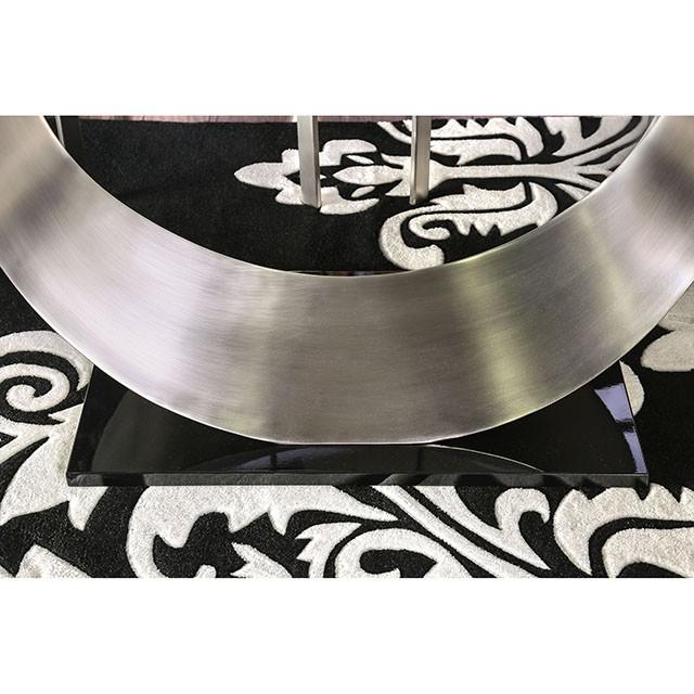 ORLA Silver/Black Dining Table - U&U Home Budget Furniture (Carteret, NJ)
