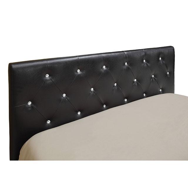 Velen Black Cal.King, E.King, Full, & Twin Bed Black & White - U&U Home Budget Furniture (Carteret, NJ)
