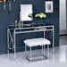 LISMORE Chrome Vanity w/ Stool - U&U Home Budget Furniture (Carteret, NJ)