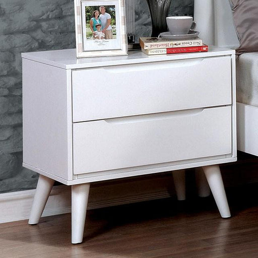 LENNART II White Night Stand - U&U Home Budget Furniture (Carteret, NJ)