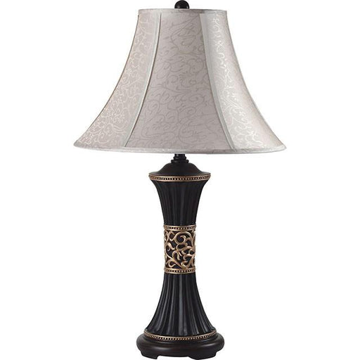 Naya Espresso/Gold Pattern 11"H Table Lamp (2/CTN) - U&U Home Budget Furniture (Carteret, NJ)
