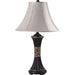 Naya Espresso/Gold Pattern 11"H Table Lamp (2/CTN) - U&U Home Budget Furniture (Carteret, NJ)