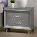 MADDIE Night Stand, Silver - U&U Home Budget Furniture (Carteret, NJ)