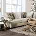 MORNINGTON Sectional, Ivory/Brown - U&U Home Budget Furniture (Carteret, NJ)