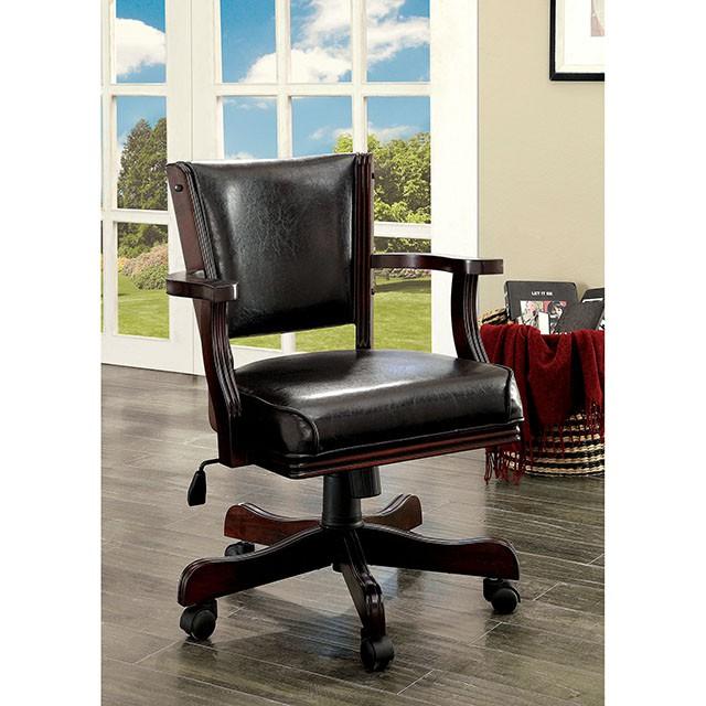 ROWAN Cherry Height-Adjustable Arm Chair - U&U Home Budget Furniture (Carteret, NJ)
