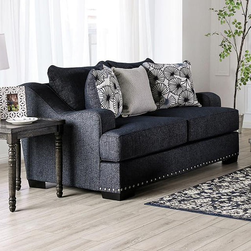 SONORA Loveseat, Dark Navy - U&U Home Budget Furniture (Carteret, NJ)