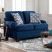WALDSTONE Loveseat, Navy - U&U Home Budget Furniture (Carteret, NJ)