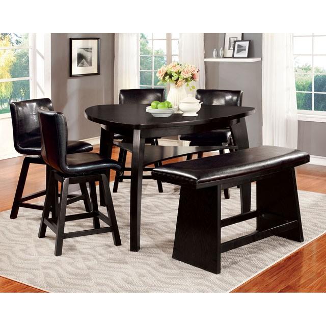HURLEY Black Counter Ht. Chair (2/CTN) - U&U Home Budget Furniture (Carteret, NJ)