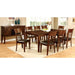 HILLSVIEW I Brown Cherry 78" Dining Table w/ 18" Leaf - U&U Home Budget Furniture (Carteret, NJ)