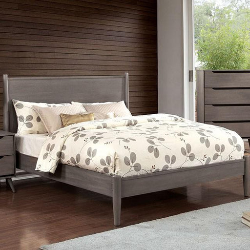 LENNART I Gray & Oak Full Twin Bed - U&U Home Budget Furniture (Carteret, NJ)