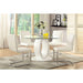 LODIA I White Round Table - U&U Home Budget Furniture (Carteret, NJ)