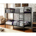 OLGA Antique Black Metal Twin/Twin Bunk Bed - U&U Home Budget Furniture (Carteret, NJ)