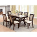 BRENT Dark Cherry/Ivory Dining Table - U&U Home Budget Furniture (Carteret, NJ)