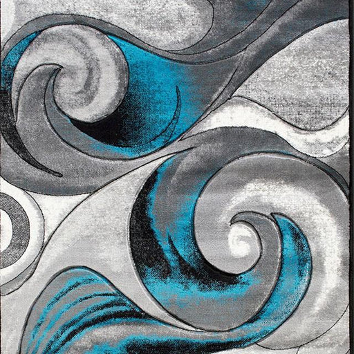 Niksar Turquoise 5' X 7' Area Rug - U&U Home Budget Furniture (Carteret, NJ)