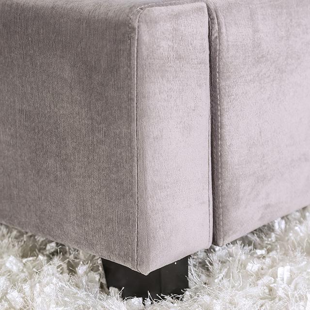 ROSABELLE E.King & Queen Bed, Black, Gray, & Ivory, - U&U Home Budget Furniture (Carteret, NJ)