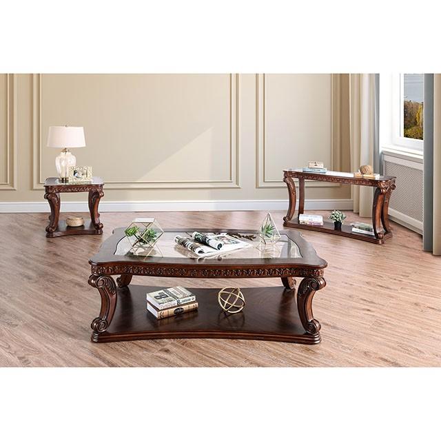 Walworth Dark Oak End Table - U&U Home Budget Furniture (Carteret, NJ)