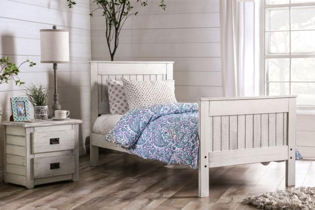 Rockwall Full, Queen, & Twin Bed White, Gray, & White - U&U Home Budget Furniture (Carteret, NJ)