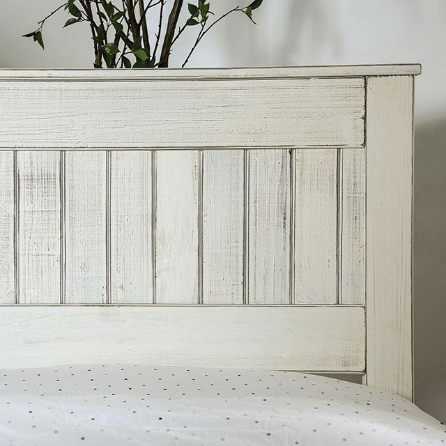 Rockwall Full, Queen, & Twin Bed White, Gray, & White - U&U Home Budget Furniture (Carteret, NJ)