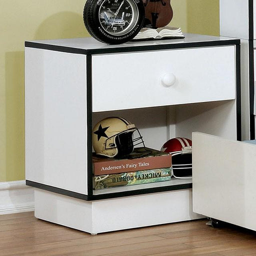 Bobbi Night Stand Blue - U&U Home Budget Furniture (Carteret, NJ)