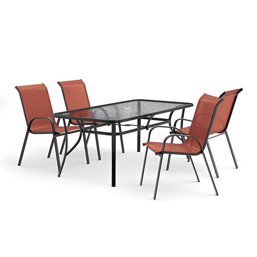 Pierro 5 Pc. Outdoor Dining Set - U&U Home Budget Furniture (Carteret, NJ)