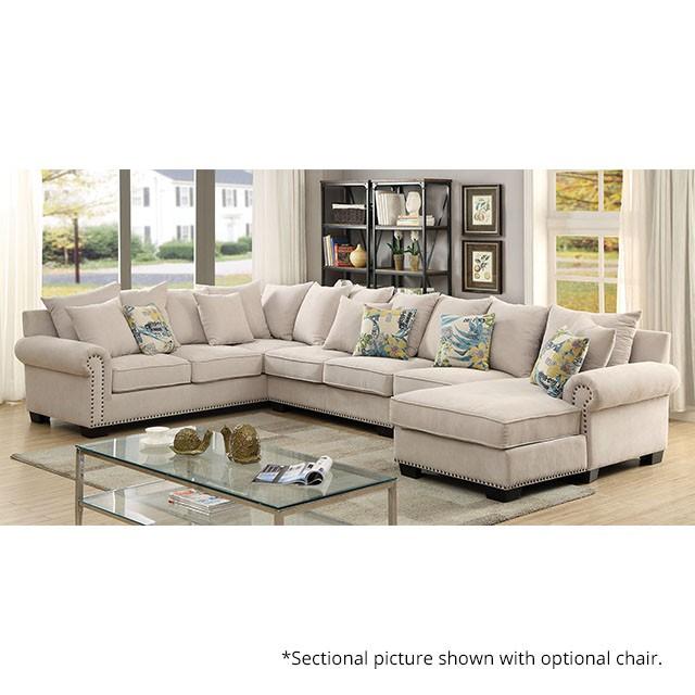 SKYLER Beige Sectional - U&U Home Budget Furniture (Carteret, NJ)