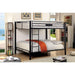 CLAREN Black Queen/Queen Bunk Bed - U&U Home Budget Furniture (Carteret, NJ)