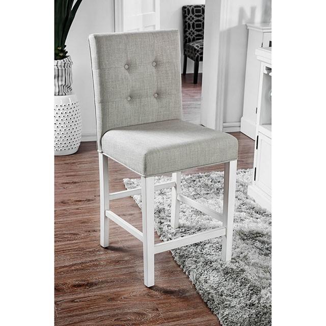 Sutton Antique White Counter Ht. Chair (2/CTN) - U&U Home Budget Furniture (Carteret, NJ)