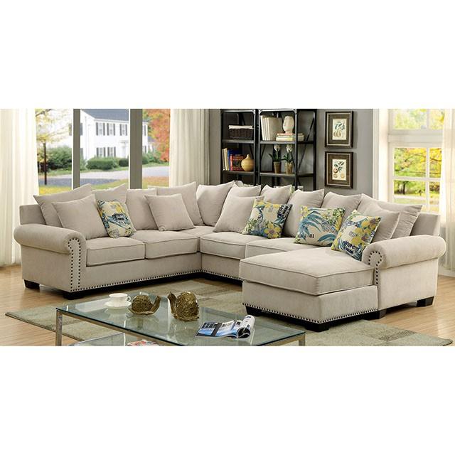 SKYLER Beige Sectional - U&U Home Budget Furniture (Carteret, NJ)