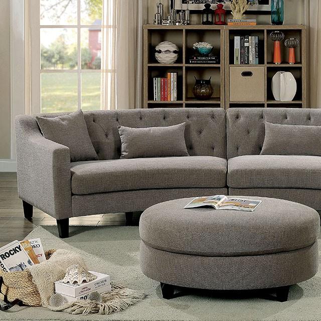 SARIN Warm Gray Sectional - U&U Home Budget Furniture (Carteret, NJ)