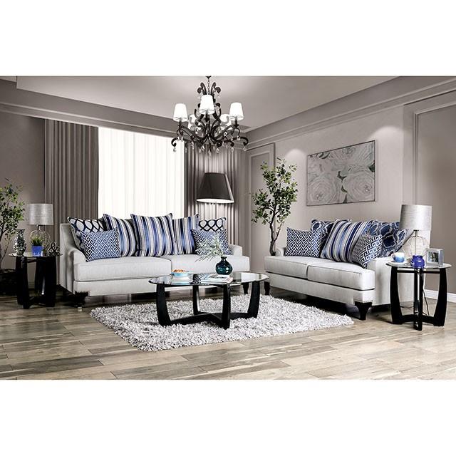 Sisseton Light Gray Sofa - U&U Home Budget Furniture (Carteret, NJ)