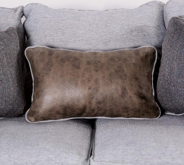 SKYLINE Sofa, Light Gray/Brown - U&U Home Budget Furniture (Carteret, NJ)