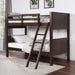 STAMOS Full/Full, Twin/Full, & Twin/twin Bunk Bed, Walnut - U&U Home Budget Furniture (Carteret, NJ)
