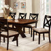 Liberta Dark Oak/Black Dining Table - U&U Home Budget Furniture (Carteret, NJ)