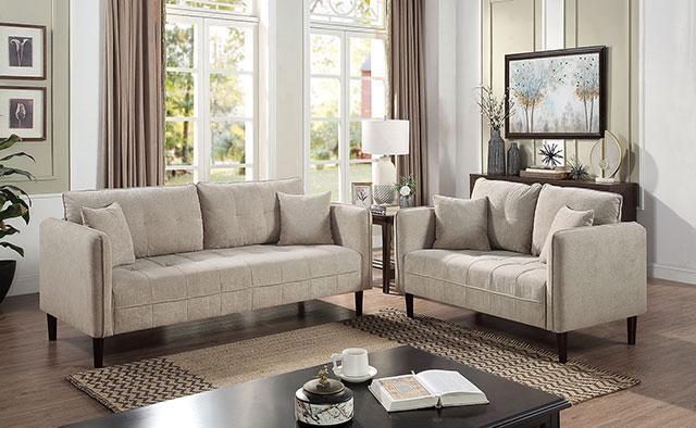 LYNDA Sofa w/ Pillows, Light Gray - U&U Home Budget Furniture (Carteret, NJ)