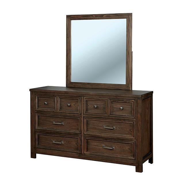 Tywyn Dark Oak Mirror - U&U Home Budget Furniture (Carteret, NJ)