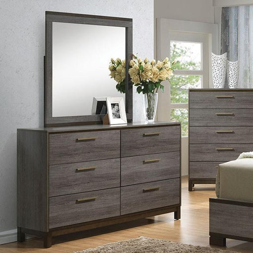 MANVEL Two-Tone Antique Gray Dresser - U&U Home Budget Furniture (Carteret, NJ)
