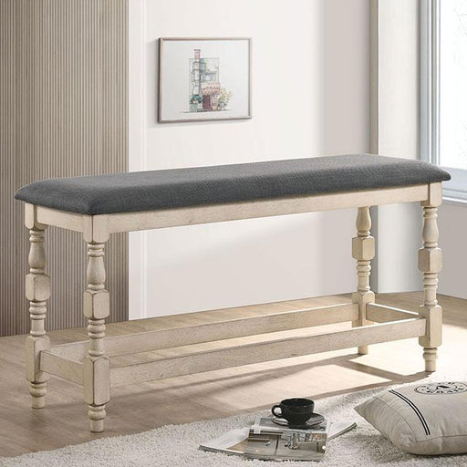 PLYMOUTH Counter Ht. Bench - U&U Home Budget Furniture (Carteret, NJ)