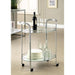LOULE Chrome Serving Cart - U&U Home Budget Furniture (Carteret, NJ)