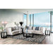 Tegan Beige/Light Blue Love Seat - U&U Home Budget Furniture (Carteret, NJ)